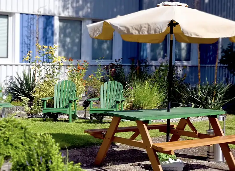 Außenbereich - Sitzecke - Grillen für Gäste der Pension am Fuchsbau